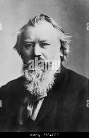 Porträt von Johannes Brahms. Mattmuster. Um 1889. Von Carl Brasch. Stockfoto