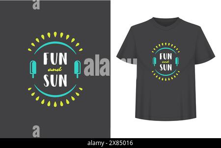 Sommerzitat oder Spruch kann für T-Shirt, Becher, Grußkarte, Fotoüberzüge, Dekordrucke und Poster verwendet werden. Spaß und Sonnenbotschaft, Vektorillustration Stock Vektor