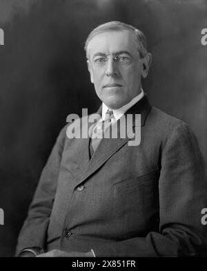 Titel: Woodrow Wilson. Zwischen 1912 und 1916. Von Harris & Ewing. Stockfoto