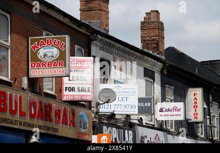 Ladypool Road, Balsall Heath, Birmingham, Großbritannien Stockfoto