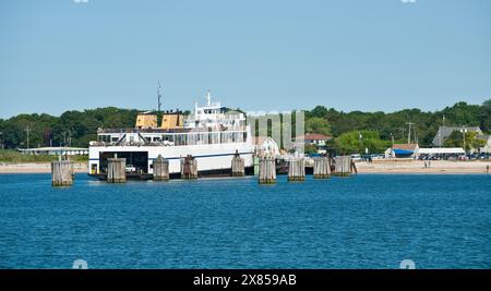 Orient Point Ferry Terminal. Long Island, Bundesstaat New York, Vereinigte Staaten von Amerika Stockfoto