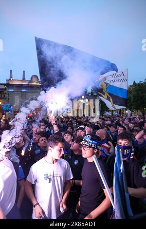 Bergamo, Italien. Mai 2024. Atalanta-Fans in Bergamo nach UEL-Sieg während Atalanta-Fans in Bergamo nach UEL-Sieg, Reportage in Bergamo, Italien, 22. Mai 2024 Credit: Independent Photo Agency/Alamy Live News Stockfoto