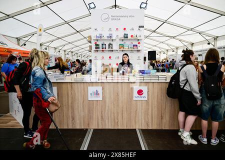 Prag, Tschechische Republik. Mai 2024. Das 29. Buch-Welt-Prag-internationale Buch- und Literaturfestival beginnt am 23. Mai 2024 in Prag, Tschechien. Quelle: Roman Vondrous/CTK Photo/Alamy Live News Stockfoto