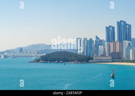 Haeundae Beach und Resorts in busan City, Südkorea Stockfoto