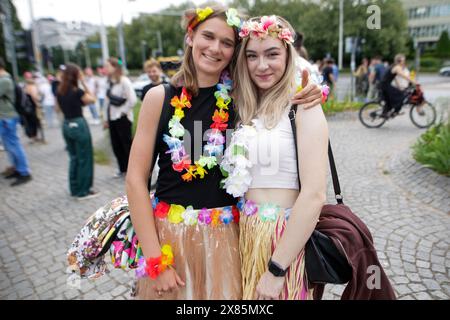 Breslau, Breslau, Polen. Mai 2024. Tausende von Studenten auf den Straßen Breslaws feiern Juwenalia 2024. Der Studentenurlaub dauert zwei Tage und ist voller kultureller Veranstaltungen. (Kreditbild: © Krzysztof Zatycki/ZUMA Press Wire) NUR REDAKTIONELLE VERWENDUNG! Nicht für kommerzielle ZWECKE! Stockfoto