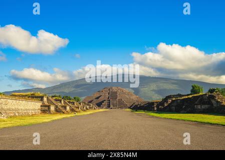 Mondpyramide in San Martin de las Piramides, Teotihuacan, mexiko Stockfoto