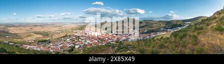 Panoramablick auf die Stadt Feria in Badajoz, Extremadura, Spanien Stockfoto
