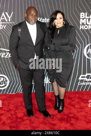 Atlanta, USA. Mai 2024. David Mann und Tamela Mann nehmen am 18. Mai 2024 an den 9. Jährlichen Black Music Honors im Cobb Energy Performing Arts Centre Teil. (Foto: Lawrence Cooper/SIPA USA) Credit: SIPA USA/Alamy Live News Stockfoto