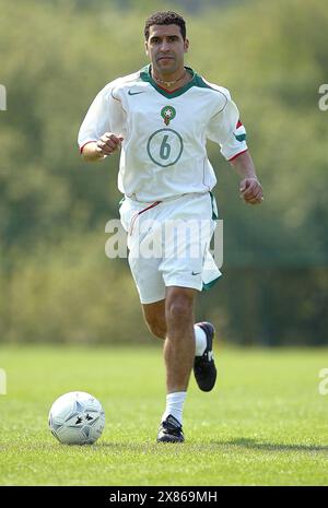 Noureddine Naybet von Marokko in Aktion bei Ciudad Deportiva de Abegondo am 18. Mai 2004 in A Coruña, Spanien. (Foto von QSP) Stockfoto