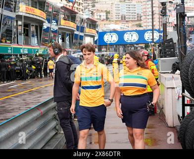 Monte Carlo, Monaco. Mai 2024. 23.05.2024, Circuit de Monaco, Monte Carlo, Formel 1 Grand Prix Monaco 2024, im Bild Oscar Piastri (aus), McLaren F1 Team Credit: dpa/Alamy Live News Stockfoto