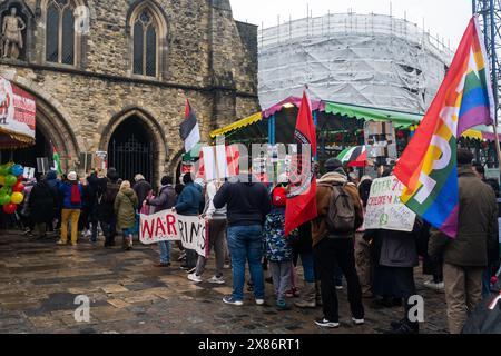 Hunderte marschieren zur Unterstützung der Palästinenser, 16. dezember 2023, Southampton, Vereinigtes Königreich Stockfoto