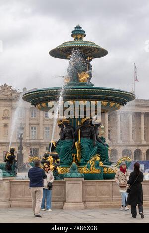 Paris, 19. April 2024:- Ein Blick auf Stockfoto