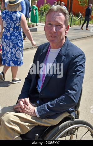 Frank Gardner bei der RHS Chelsea Flower Show 2024 im Royal Hospital, Chelsea, London, SW3 4SR am VIP & Press Day am Montag, den 20. Mai 2024. 20. Mai 20 Stockfoto