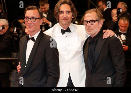 Alexandre de La Patelliere, Dimitri Rassam und Matthieu Delaporte bei der Premiere des Kinofilms 'Le Comte de Monte-Cristo' auf dem Festival de Cannes 2024 / 77. Internationale Filmfestspiele von Cannes im Palais des Festivals. Cannes, 22.05.2024 Stockfoto