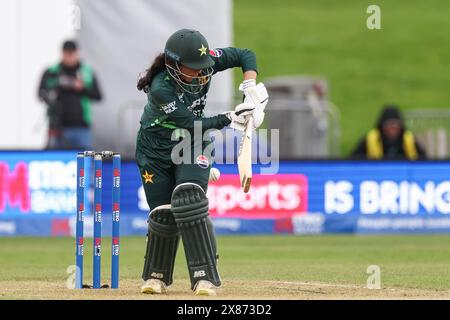 Derby, Großbritannien. Mai 2024. Sadaf Shamas während des 1. Metro Bank Women's ODI-Spiels zwischen England Women und Pakistan Women am 23. Mai 2024 im County Ground in Derby, England. Foto von Stuart Leggett. Nur redaktionelle Verwendung, Lizenz für kommerzielle Nutzung erforderlich. Keine Verwendung bei Wetten, Spielen oder Publikationen eines einzelnen Clubs/einer Liga/eines Spielers. Quelle: UK Sports Pics Ltd/Alamy Live News Stockfoto