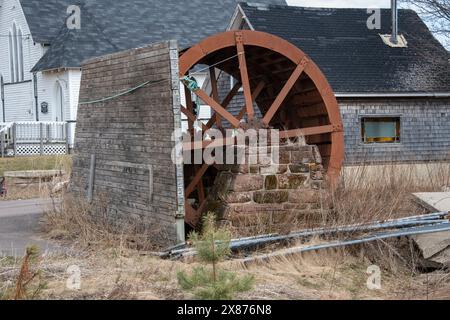 Wasserrad-Denkmal in Hunter River, Prince Edward Island, Kanada Stockfoto