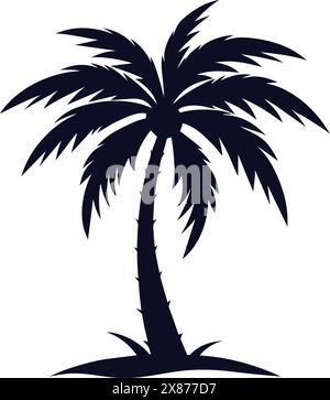 Schwarze Silhouette der Palme perfekt für Designs Stock Vektor