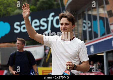 Monaco, Monaco. Mai 2024. Oscar Piastri von McLaren bei Vorschauen vor dem Formel 1 Grand Prix von Monaco am 23. Mai 2024 auf dem Circuit de Monaco in Monte-Carlo, Monaco. Quelle: Marco Canoniero/Alamy Live News Stockfoto