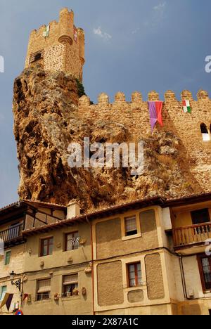 Blick auf die Stadt Frias, Burgos, Spanien Stockfoto