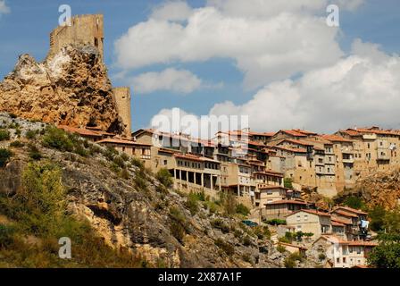 Blick auf die Stadt Frias, Burgos, Spanien Stockfoto