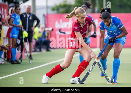Antwerpen, Belgien. Mai 2024. Die belgische Louise Dewaet wurde während eines Eishockeyspiels zwischen der belgischen Nationalmannschaft Red Panthers und Indien im Spiel 6/16 in der Gruppenphase der FIH Pro League 2024 am Donnerstag, den 23. Mai 2024, in Antwerpen gezeigt. BELGA FOTO JASPER JACOBS Credit: Belga News Agency/Alamy Live News Stockfoto