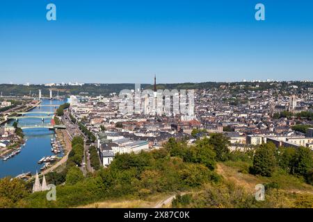 Luftaufnahme von Rouen in seine-Maritime, Frankreich. Stockfoto