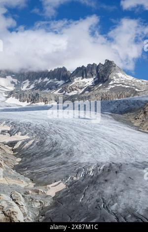 Schweiz, Kanton Wallis, Rhonegletscher in den Schweizer Alpen Stockfoto