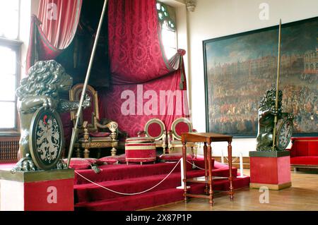 Belgien, Flandern, Gent, Rathaus Stadhuis, Thronsaal Stockfoto