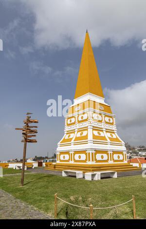 Angra do Heroismo, Terceira, Azoren, Portugal. Denkmal für König Dom Pedro IV. Auf der Insel Terceira, Azoren. Stockfoto