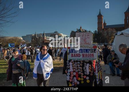 Washington, District of Columbia, USA, 14. November 2023: The March for Israel, eine pro-israelische Demonstration in der National Mall in Washington, D.C. Stockfoto