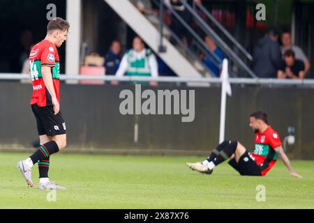 Nijmegen, Niederlande. Mai 2024. NIJMEGEN, Stadium de Goffert, 23.05.2024, Saison 2023/2024, Dutch Eredivisie Play-off. Während des Spiels NEC - Go Ahead Eagles (Play-off), NEC Enttäuschung Credit: Pro Shots/Alamy Live News Stockfoto