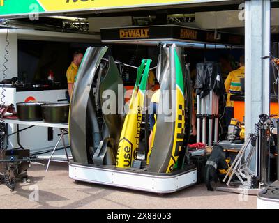 23. Mai 2024, Circuit de Monaco, Monte Carlo, Formel 1 Grand Prix Monaco 2024, im Bild der McLaren-Wagen in den Farben von Ayrton Senna. Stockfoto