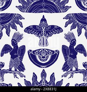 Nahtloses Überlappungsmuster des Vektors Stock Vektor