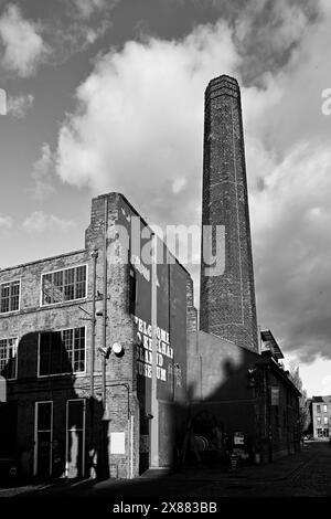 Schornstein, Kelham Island, Sheffield, Yorkshire, England, U. K Stockfoto