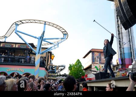 Stockholm, Schweden. Mai 2024. STOCKHOLM 20240523 die schwedische Rockband Europe mit Sänger Joey Tempest tritt am 23. Mai 2024 im Grona Lund in Stockholm auf. Foto: Jessica Gow/TT/Code 10070 Credit: TT News Agency/Alamy Live News Stockfoto