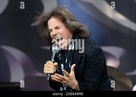 Stockholm, Schweden. Mai 2024. STOCKHOLM 20240523 die schwedische Rockband Europe mit Sänger Joey Tempest tritt am 23. Mai 2024 im Grona Lund in Stockholm auf. Foto: Jessica Gow/TT/Code 10070 Credit: TT News Agency/Alamy Live News Stockfoto