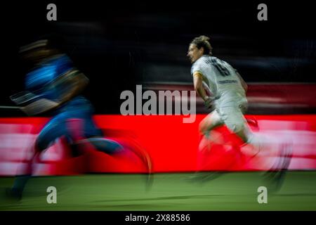 Antwerpen, Belgien. Mai 2024. Belgier Felix Denayer im Einsatz während eines Eishockeyspiels zwischen der belgischen Nationalmannschaft Red Lions und Indien, Match 6/16 in der Gruppenphase der FIH Pro League 2024, Donnerstag, den 23. Mai 2024, in Antwerpen. BELGA FOTO JASPER JACOBS Credit: Belga News Agency/Alamy Live News Stockfoto