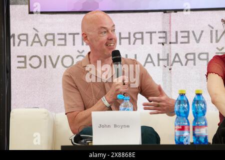 Der irische Schriftsteller John Boyne beim 29. Buch-und Literaturfestival der Prager Buchwelt, das am 23. Mai 202 in Prag beginnt Stockfoto