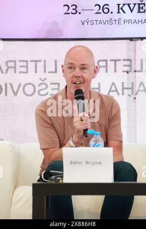 Der irische Schriftsteller John Boyne beim 29. Buch-und Literaturfestival der Prager Buchwelt, das am 23. Mai 202 in Prag beginnt Stockfoto