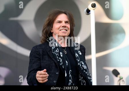 Stockholm, Schweden. Mai 2024. STOCKHOLM 20240523 die schwedische Rockband Europe mit Sänger Joey Tempest tritt am 23. Mai 2024 im Grona Lund in Stockholm auf. Foto: Jessica Gow/TT/Code 10070 Credit: TT News Agency/Alamy Live News Stockfoto