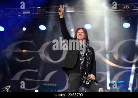 Stockholm, Schweden. Mai 2024. STOCKHOLM 20240523 die schwedische Rockband Europe mit Sänger Joey Tempest tritt am 23. Mai 2024 im Grona Lund in Stockholm auf. Foto: Jessica Gow/TT/Code 10070 Credit: TT News Agency/Alamy Live News Stockfoto