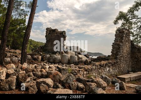 Phaselis antike Stadt und Ruinen Antalya Kemer Stockfoto