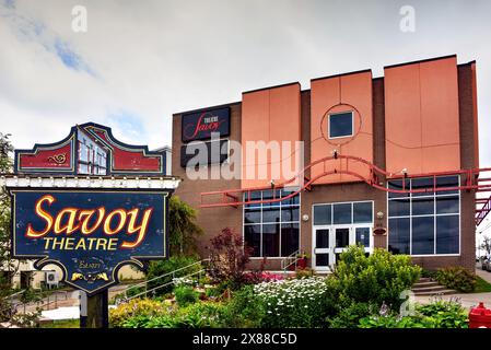 Glace Bay, NS, Kanada - 2 August 2018: Das Savoy Theater wurde 1927 gegründet und im Jahre 1976 eröffnet. Es hat viele Ereignisse über die Jahre gehalten Stockfoto