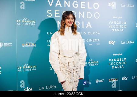 Mailand, Italien. Mai 2024. Mailand, der Fotoaufruf für die Veröffentlichung des Films Gospel nach Maria im Anteo Palazzo del Cinema. Auf dem Foto: Benedetta Porcaroli Credit: Independent Photo Agency/Alamy Live News Stockfoto