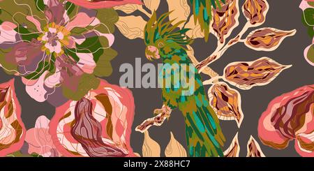 Nahtloses Überlappungsmuster des Vektors Stock Vektor