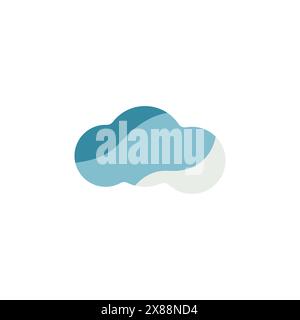 Stilvolle farbige Wolke. Logo für Cloud-Speichervektor. Vektorsymbol für Cloud-Dateispeicherung. Vektorabbildung. Stock Vektor