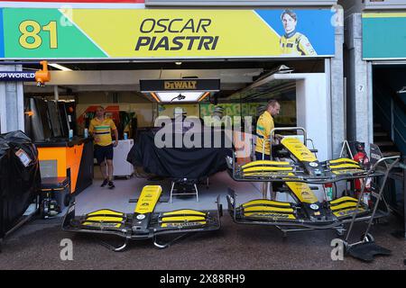 Monaco, Monaco. Mai 2024. Rennstrecke von Monaco #81 Oscar Piastri (aus) McLaren F1 Team McLaren (gbr) MCL38 Mercedes, während des Formel-1-Grand Prix von Monaco 2024, 8. Runde der Formel-1-Weltmeisterschaft 2024 vom 20. Bis 23. Mai 2024 auf dem Monaco Circuit. (Philippe Nanchino/SPP) Credit: SPP Sport Press Photo. /Alamy Live News Stockfoto