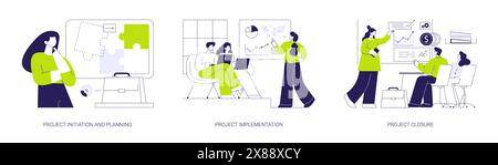 Projekt Lebenszyklus abstrakte Konzept Vektor Illustrationen. Stock Vektor