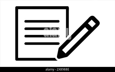 Symbol "Versicherungspolice". Unterschrift für das Dokument zur Risikodeckung. Vektorabbildung. Bearbeitbare Kontur. Stock Vektor