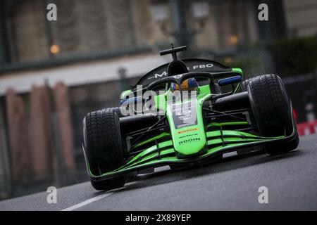 Monaco, 22.05.2024, 05 MALONY Zane (bar), Rodin Motorsport, Dallara F2 2024, Aktion während der 5. Runde der FIA Formel 2 Meisterschaft 2024 vom 23. Bis 26. Mai 2024 auf dem Circuit de Monaco in Monaco Stockfoto